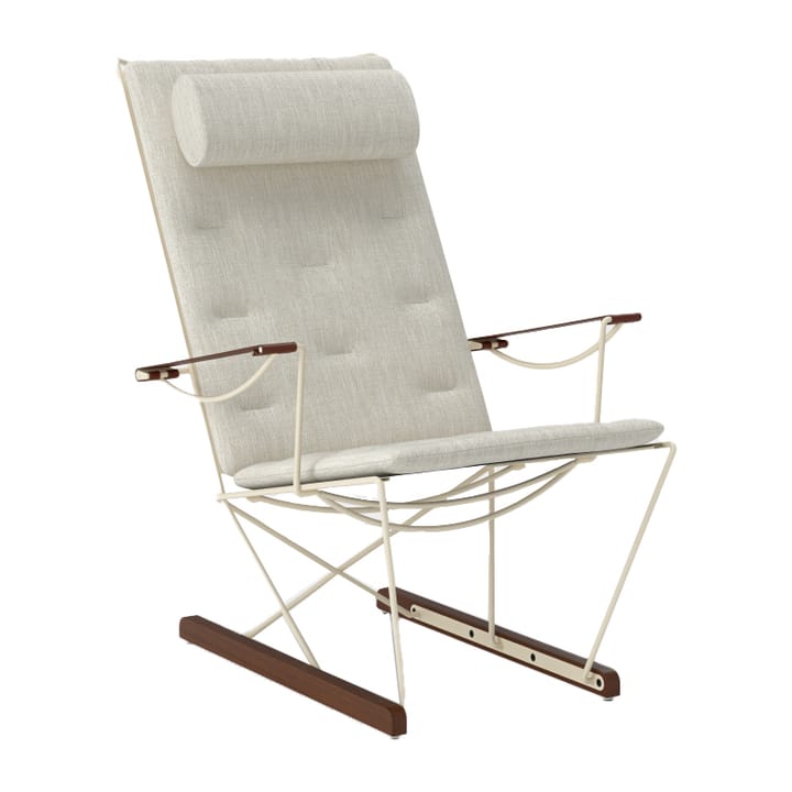 Spark Lounge Chair, Ivory-walnussgebeizte Buche - Romo Ruskin Quill 7757/10 - Massproductions