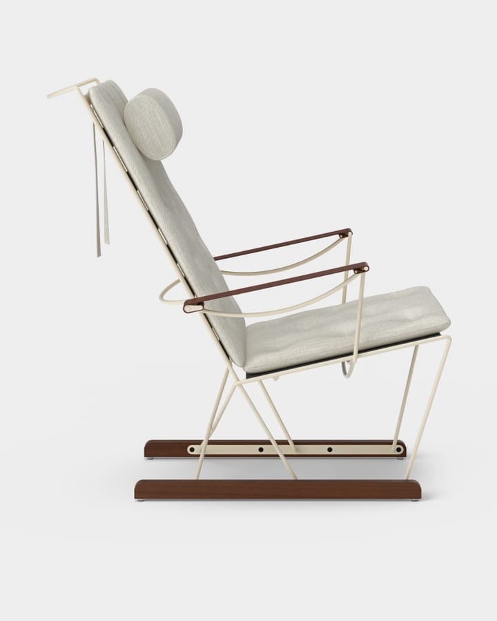 Spark Lounge Chair, Ivory-walnussgebeizte Buche - Romo Ruskin Quill 7757/10 - Massproductions