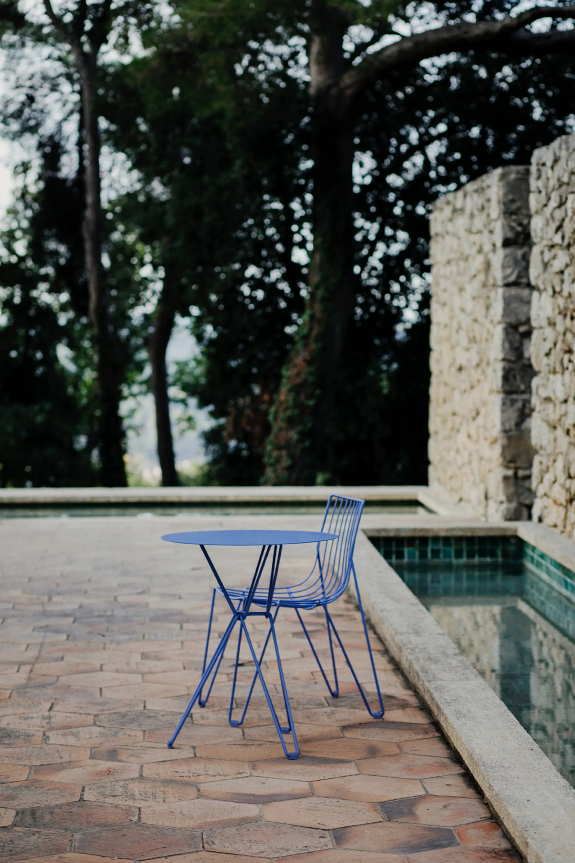 Tio Cafétisch Ø60cm, Overseas Blue Massproductions