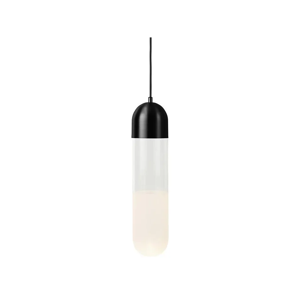 Firefly Pendelleuchte, Black, Glas/sandgestrahlte Glasscheibe Mater