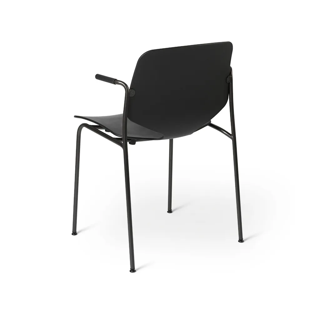 Nova Sea Stuhl, Black, schwarzes Stahlgestell Mater