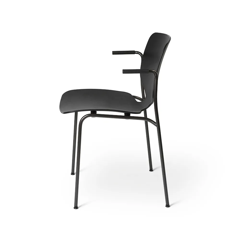 Nova Sea Stuhl, Black, schwarzes Stahlgestell Mater