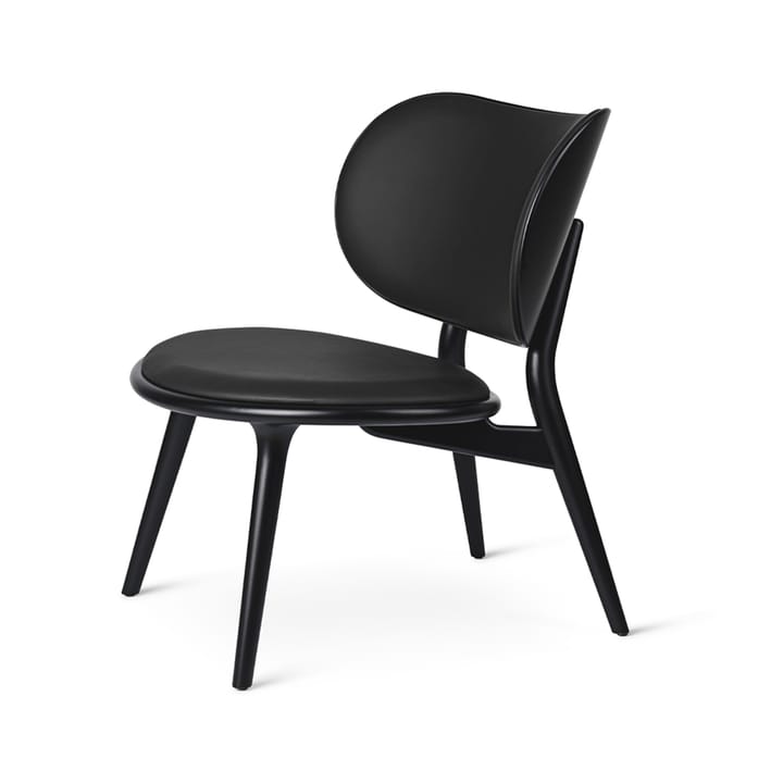 The Lounge Chair Loungesessel - Leder Black, Holzstativ aus Buche schwarz gebeizt - Mater