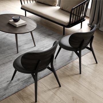 The Lounge Chair Loungesessel - Leder Black, Holzstativ aus Buche schwarz gebeizt - Mater