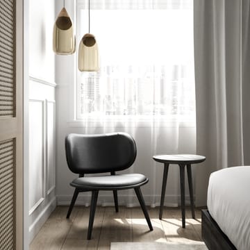 The Lounge Chair Loungesessel - Leder Black, Stativ aus Sirka Grey - Mater
