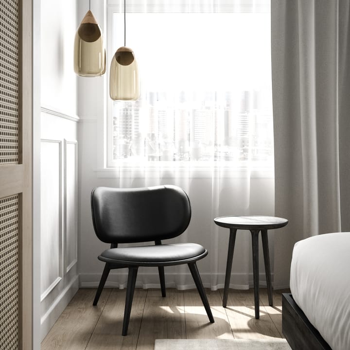 The Lounge Chair Loungesessel - Leder natur, Holzstativ aus Eiche matt lackiert - Mater