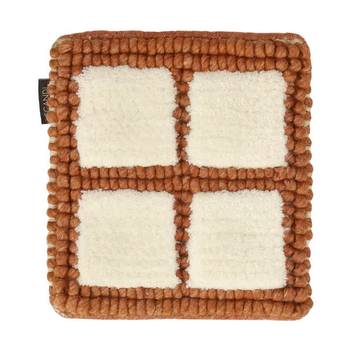 Teppichmuster Pasture Wollteppich - Naturweiß-rost - Material Samples