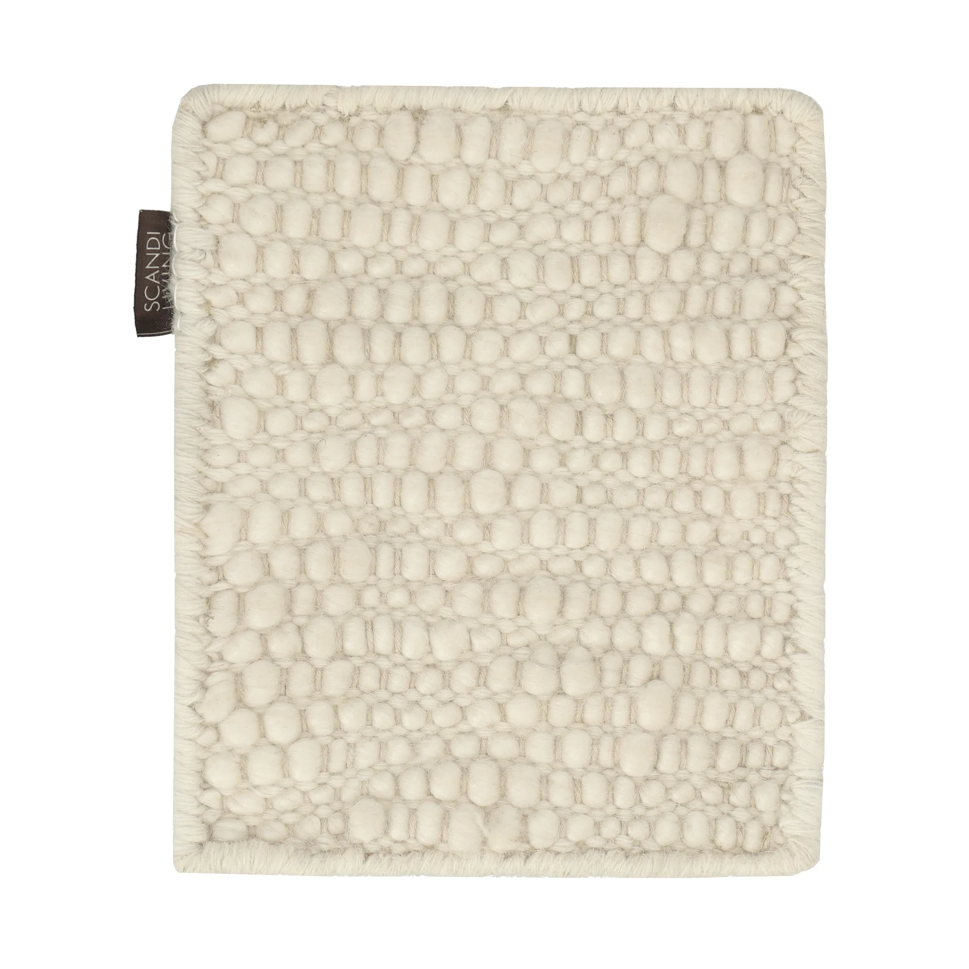 Teppichmuster Pebble Wollteppich, Weiß Material Samples