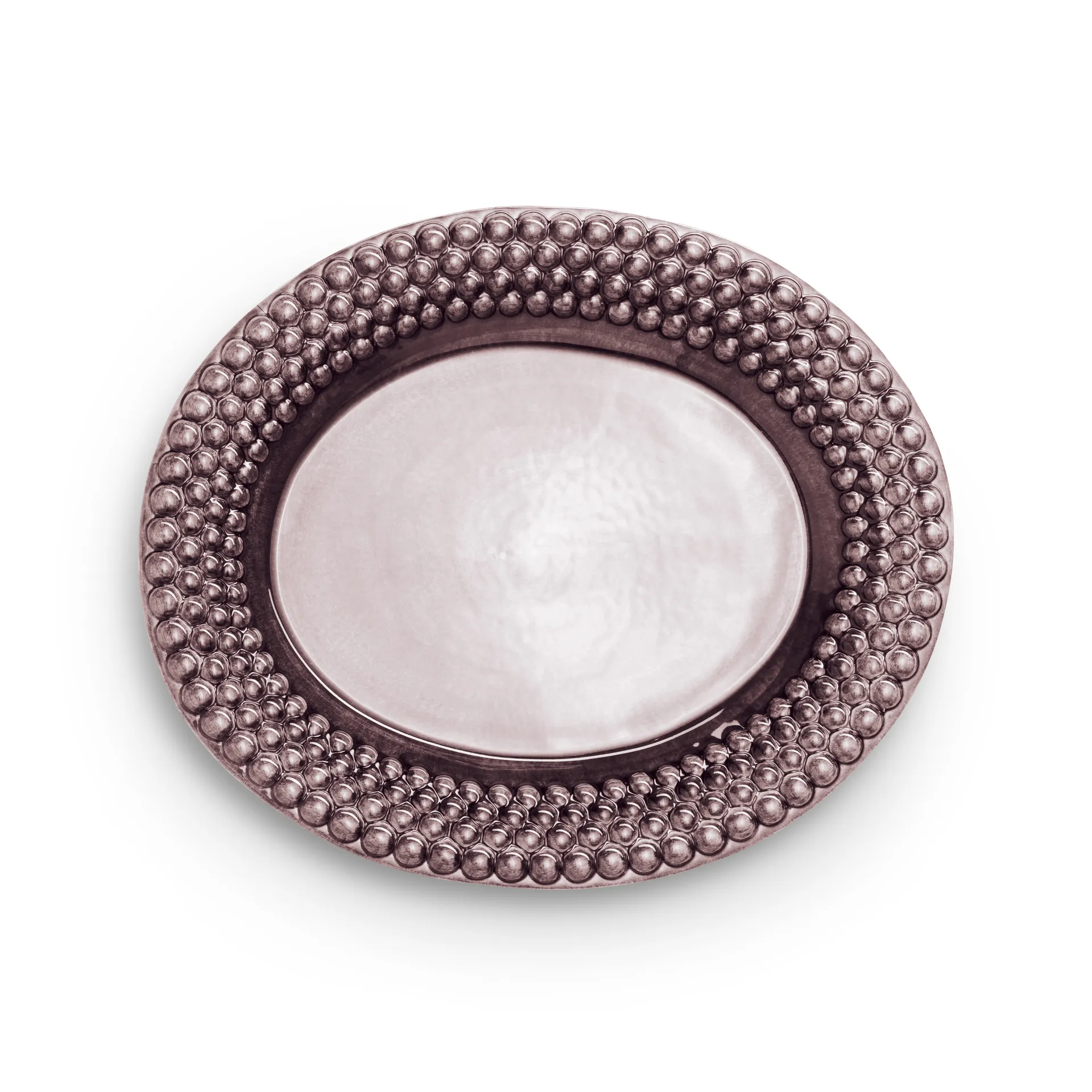 Bubbles ovaler Teller 35cm, Pflaume Mateus