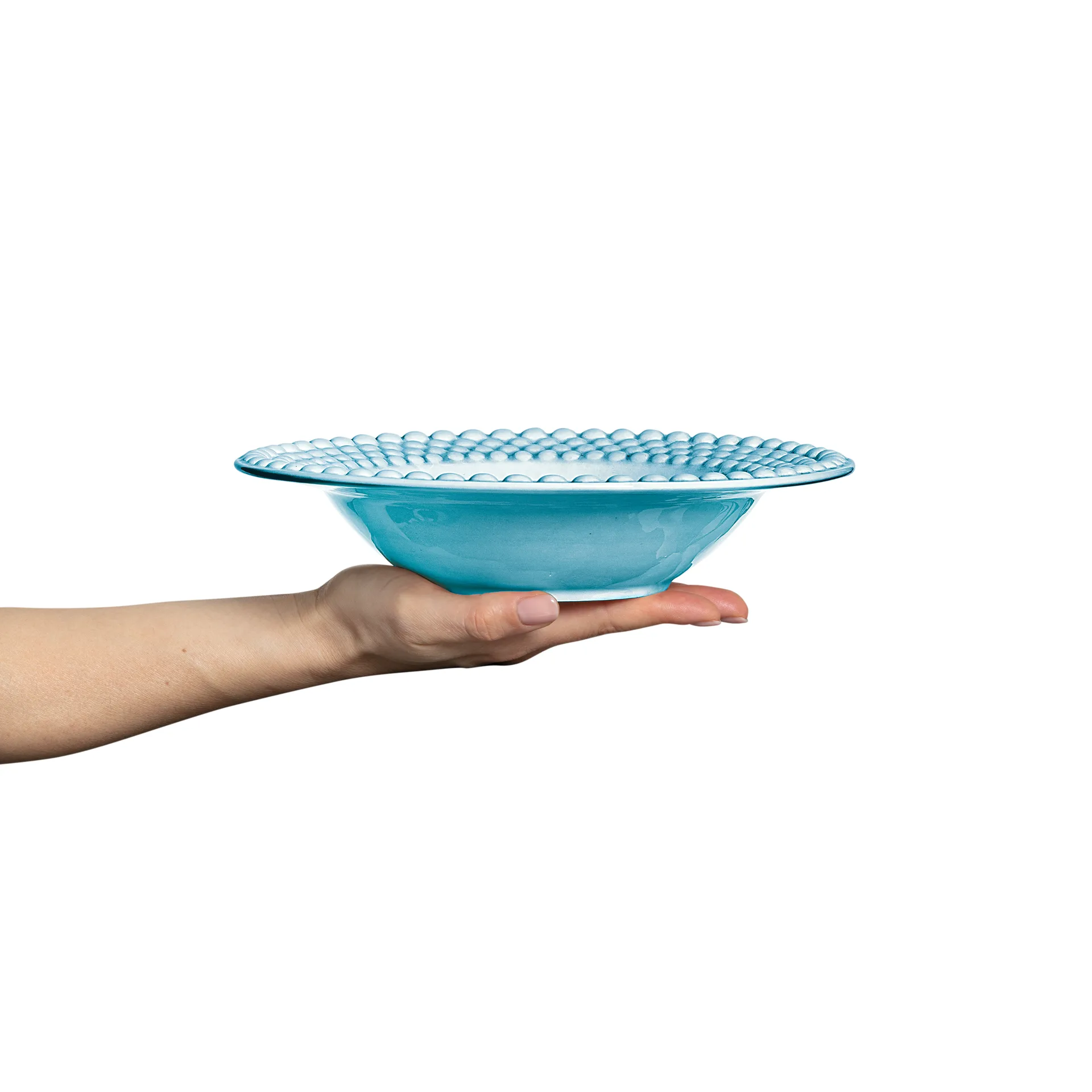 Bubbles Suppenteller 25cm, Türkis Mateus