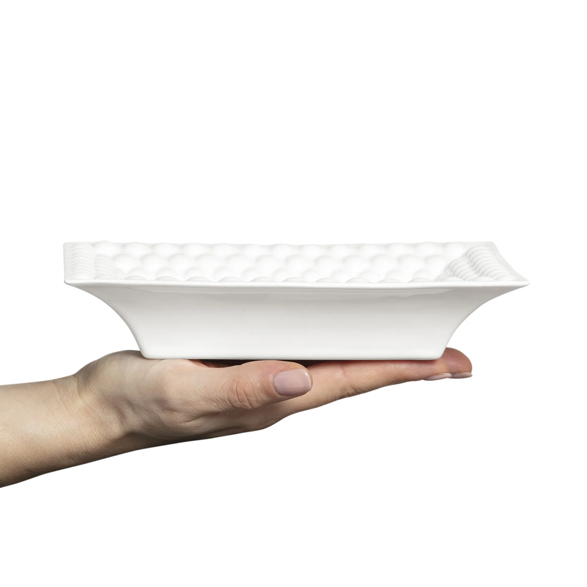 Bubbles Tablett klein 16 x 20cm, Weiß Mateus