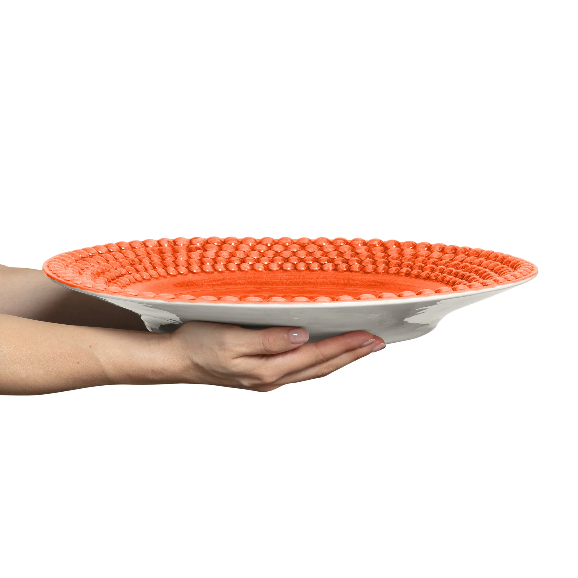 Bubbles Teller 42cm, Orange Mateus