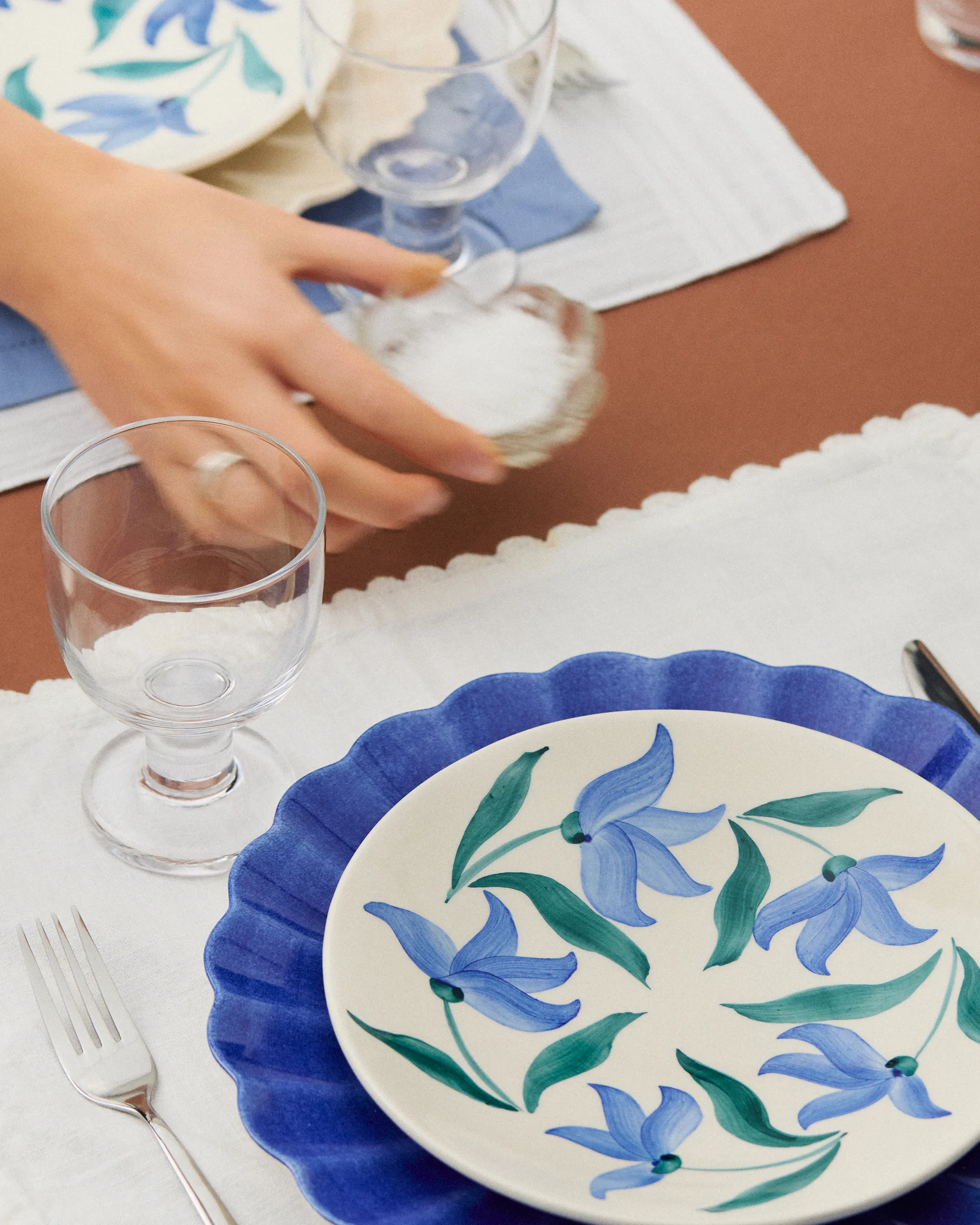 Flowers blossom Teller Ø20 cm, Weiß Mateus