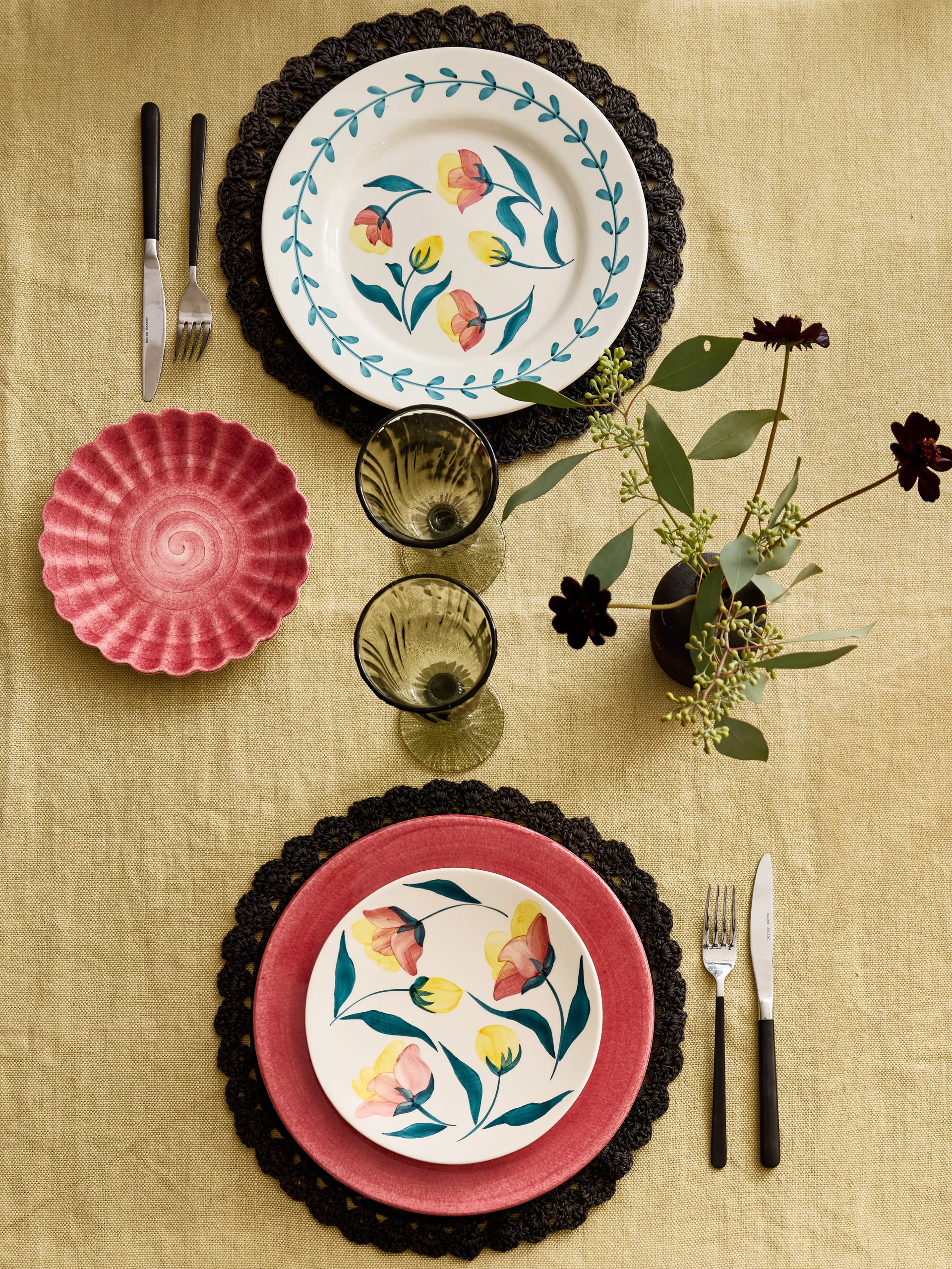 Flowers Tulips Essteller Ø28 cm, Weiß Mateus