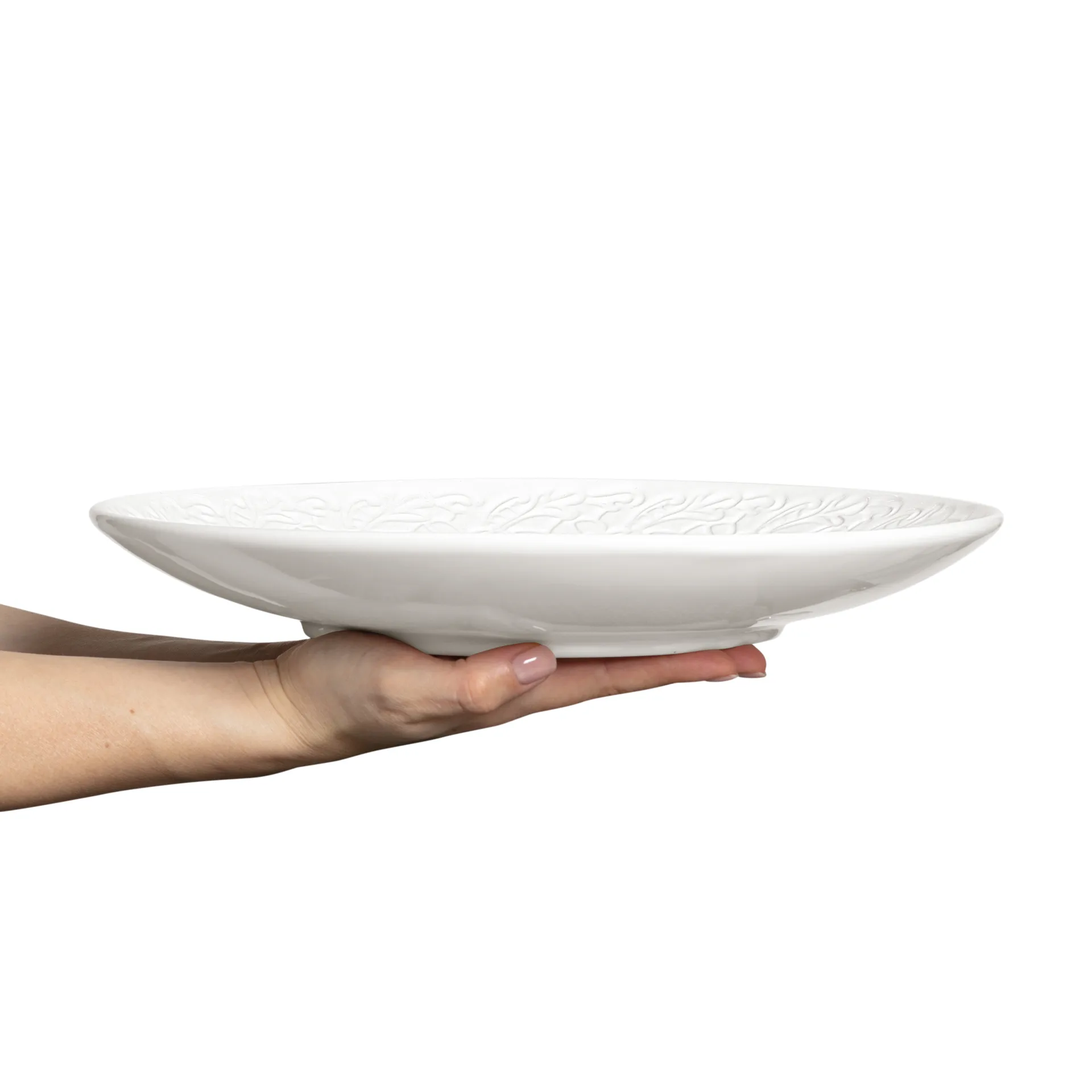 Lace Teller 34cm, Weiß Mateus