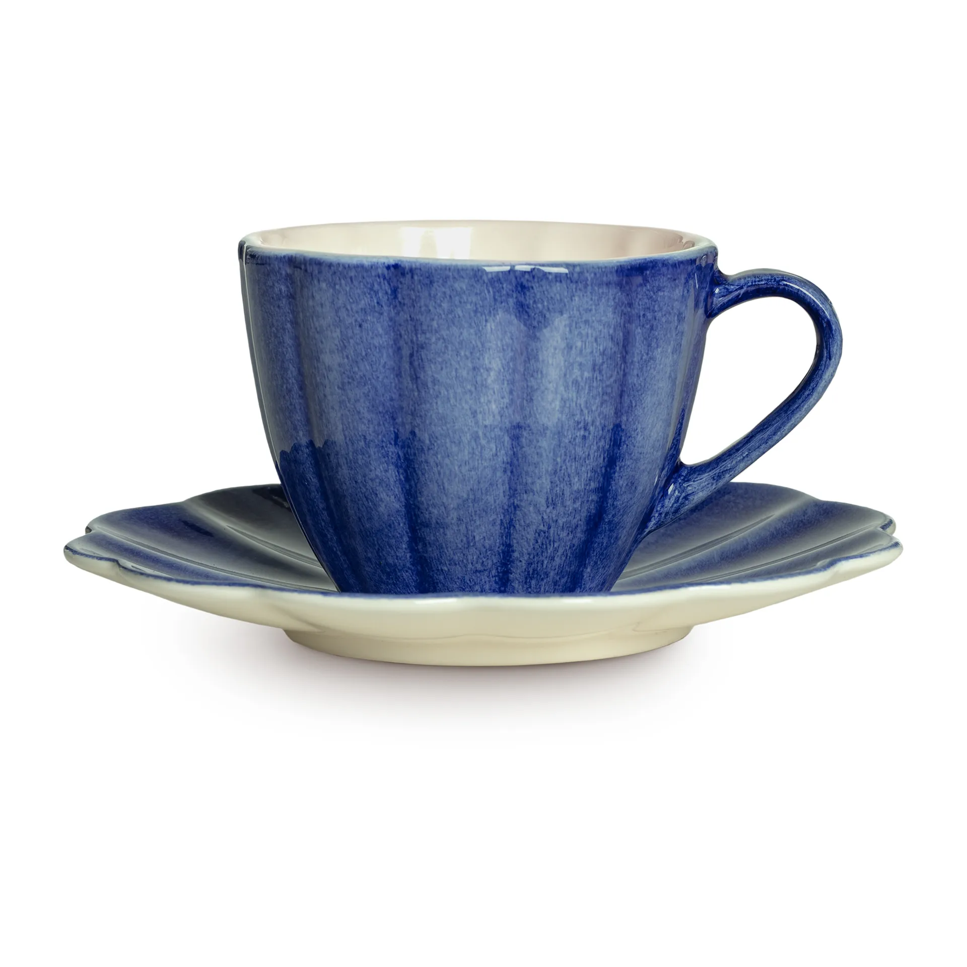 Oyster Tasse mit Untertasse 25 cl, Blau Mateus