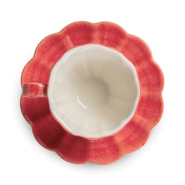 Oyster Tasse mit Untertasse 25 cl - Rot  - Mateus