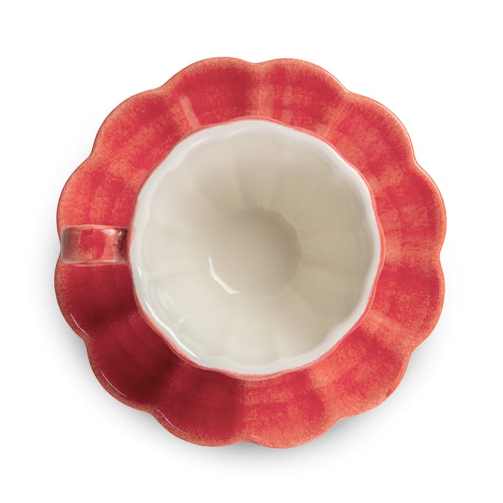 Oyster Tasse mit Untertasse 25 cl - Rot  - Mateus