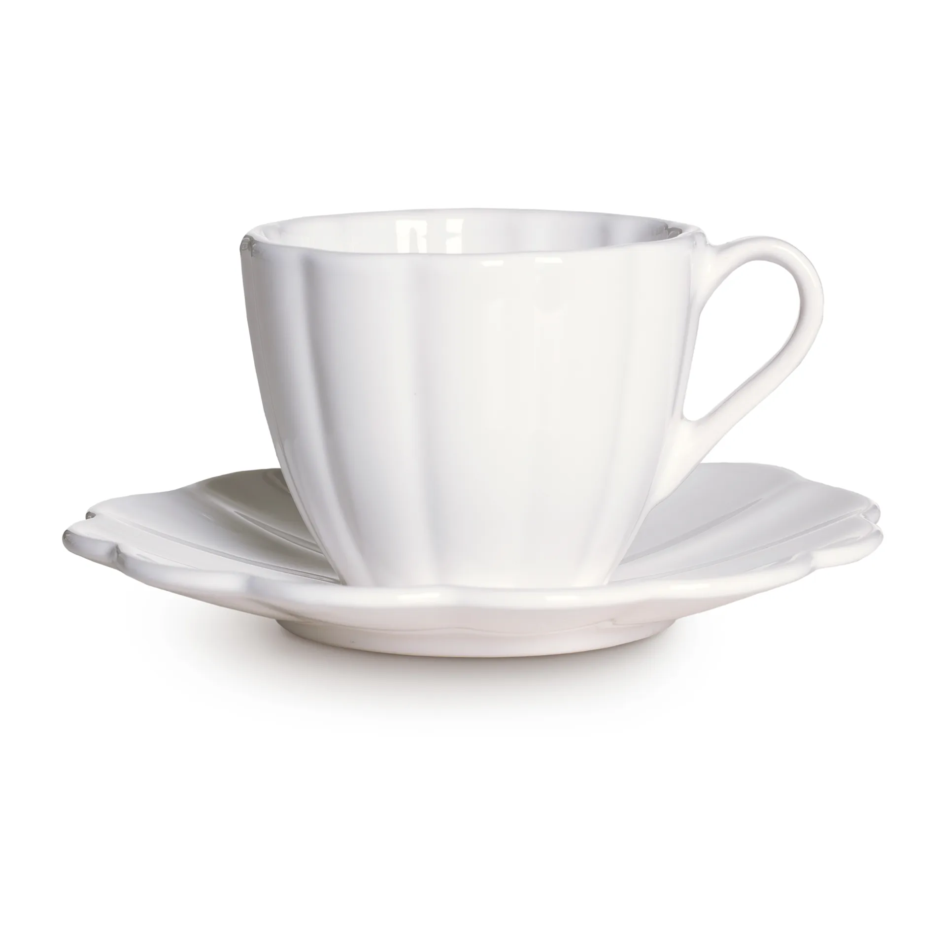 Oyster Tasse mit Untertasse 25 cl, Weiß Mateus