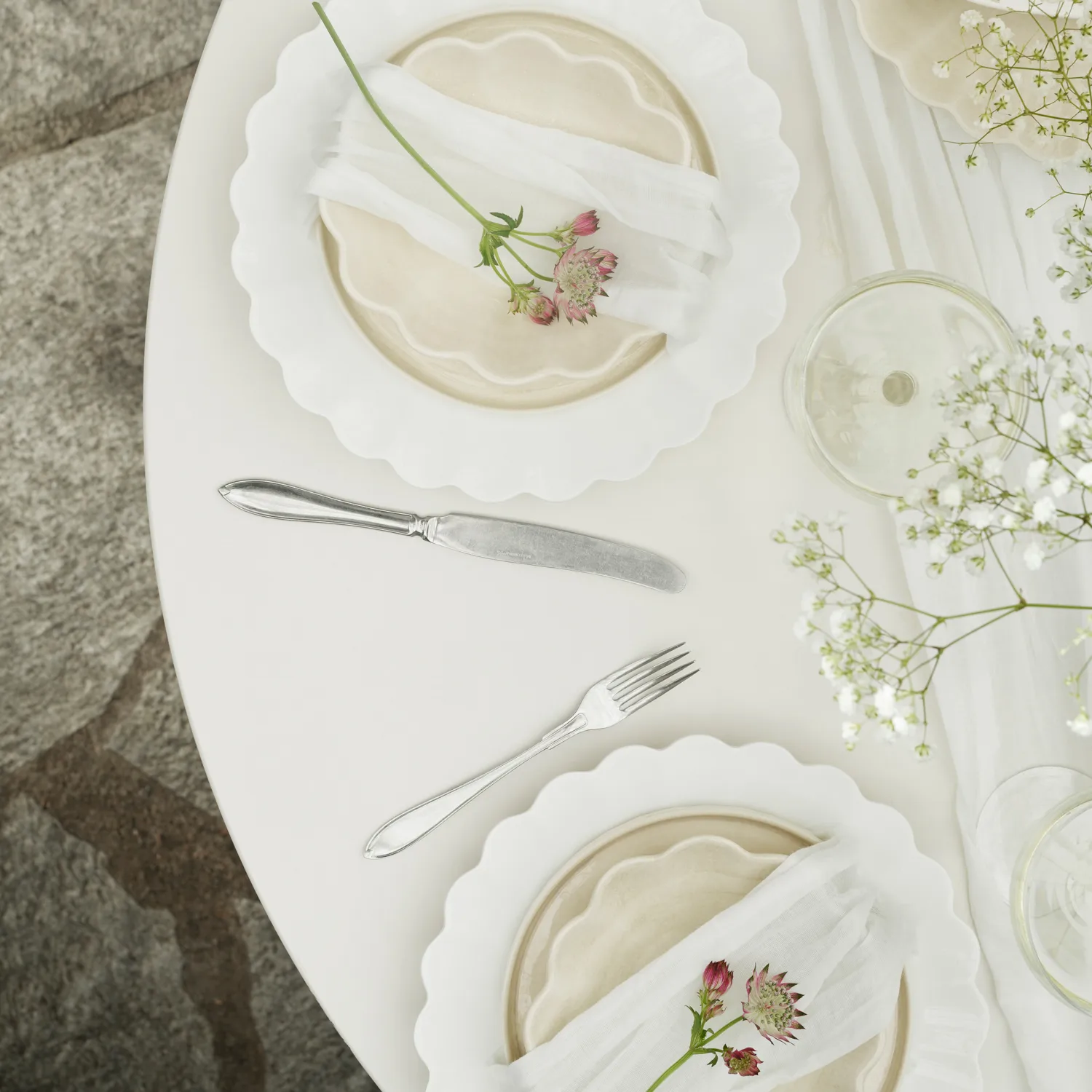 Oyster Teller 28cm, Weiß Mateus