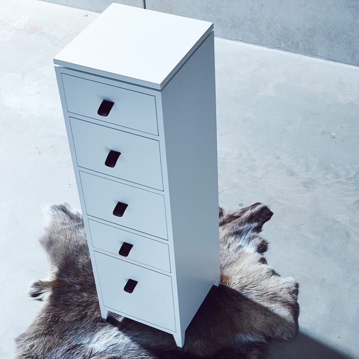 Abisko Kommode, weiß, Betonplatte, 6 Schubladen Mavis