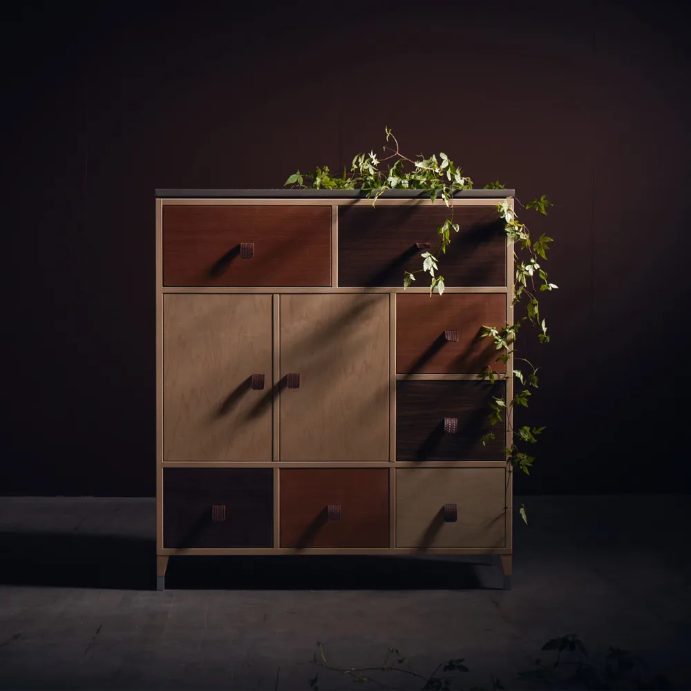 Abisko Kommode, weiß, Tischplatte aus Beton Mavis