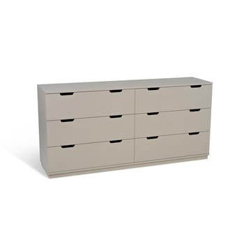 Aoko Kommode doppelt 6 Schubladen - Beige - Mavis