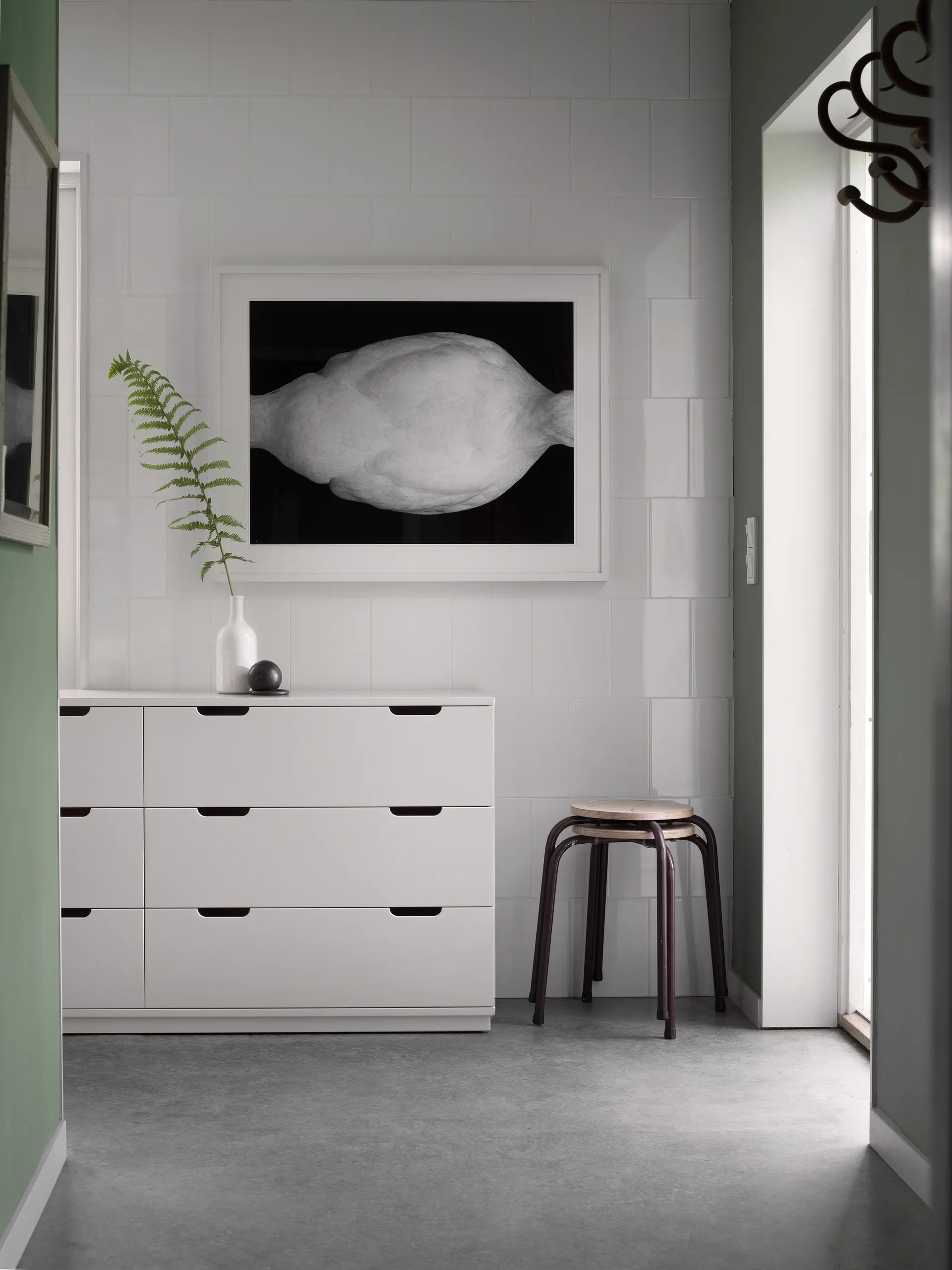 Aoko Kommode doppelt 6 Schubladen, Weißlack Mavis