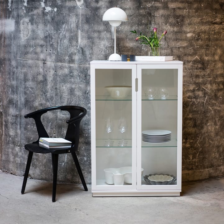 Aoko Vitrinenschrank 120 cm, Weißlack Mavis