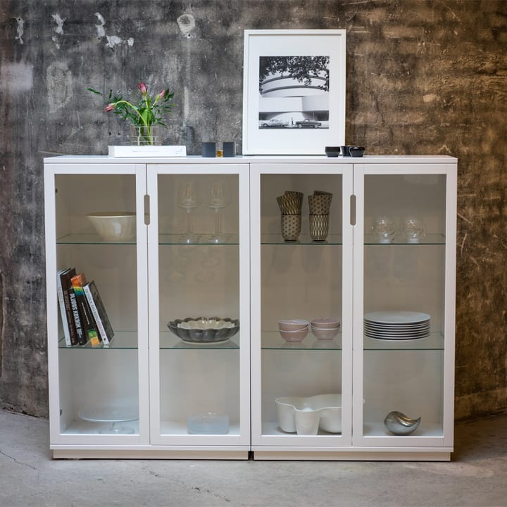 Aoko Vitrinenschrank 120 cm, Weißlack Mavis