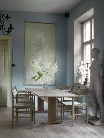 Arv Esstisch 200x85 cm - Weißpigmentierte, mattlackierte Eiche - Mavis