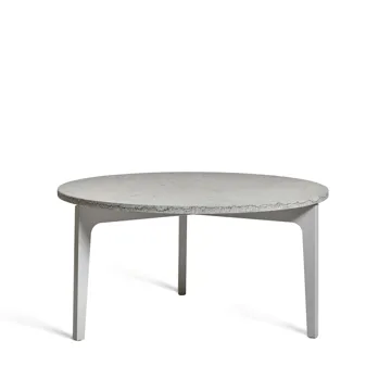 Höllviken Couchtisch Ø80 cm - Kalkstein, hellgraßer Ständer - Mavis