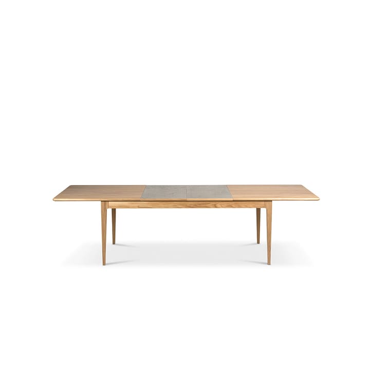 Höllviken Esstisch - Eiche weißpigmentiert seidenmatt, 2-teilig, Kalkstein á 50 cm - Mavis