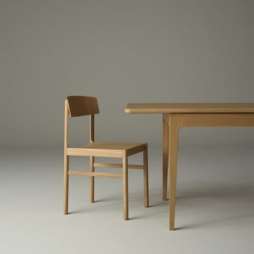 Höllviken Esstisch - Eiche weißpigmentiert seidenmattlackiert, 2-teilig, beige MDF á 50 cm - Mavis