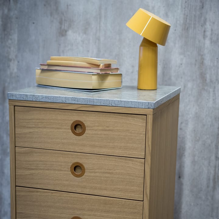 Höllviken Schmale Kommode, Eiche weißpigment, 6-schubladen Mavis