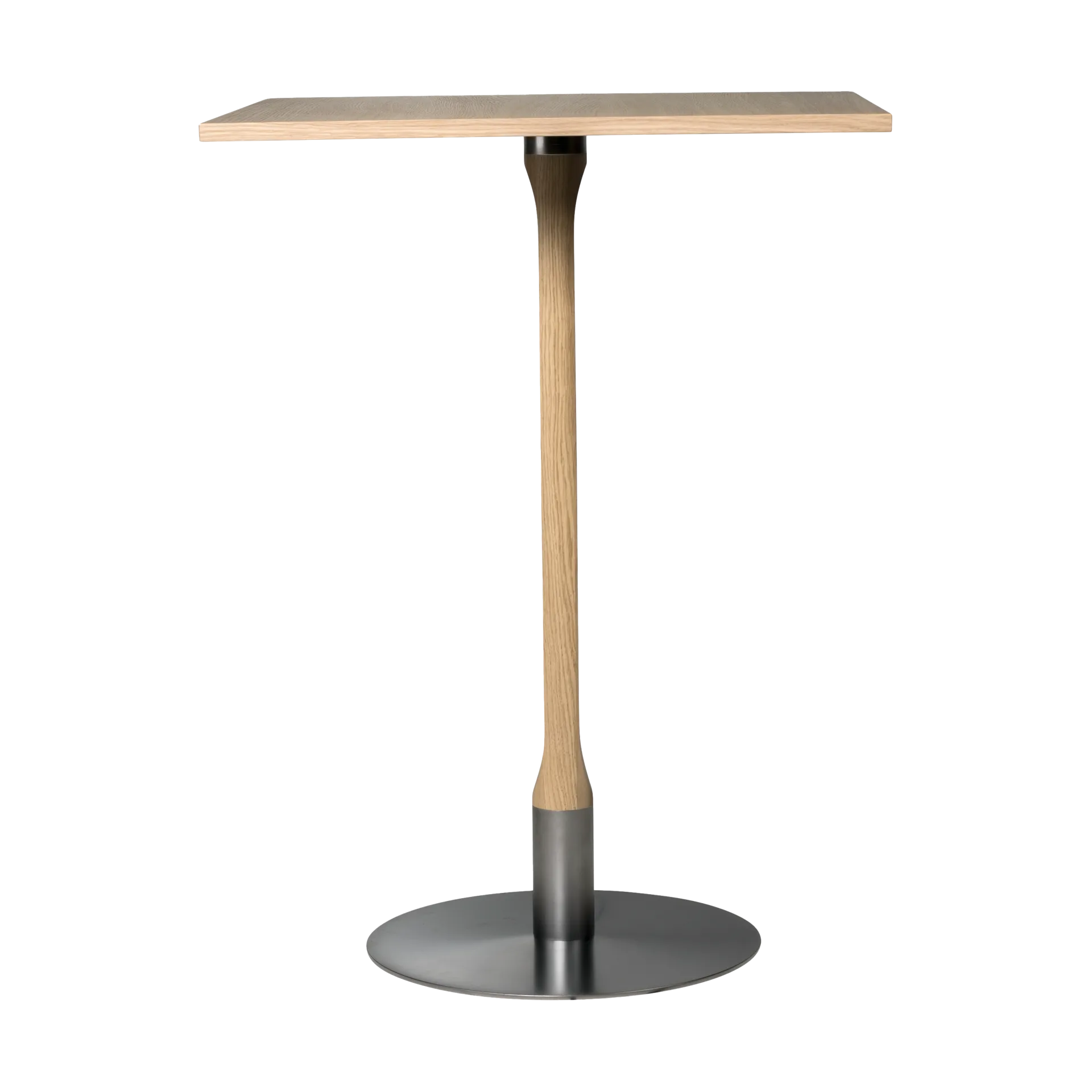 Rod Barbord 70x70 cm, Weißpigmentierte matte lackierte Eiche Mavis