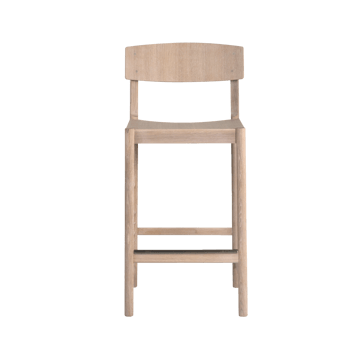 Rod Barhocker 65 cm - Weiß gewachstes Eichenholz - Mavis