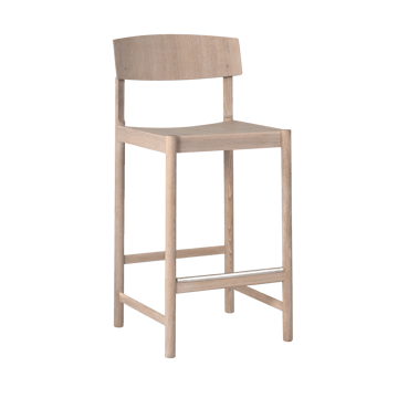 Rod Barhocker 65 cm - Weiß gewachstes Eichenholz - Mavis