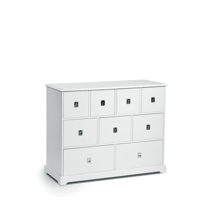 Smögen Kommode - weiß, 9-schubladen, chrom - Mavis