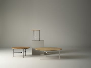 Tribeca Beistelltisch - Eiche geölt rustikal, satinverchromte Beine, Ø47 cm - Mavis
