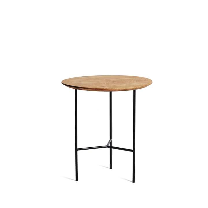 Tribeca Beistelltisch - Eiche geölt rustikal, schwarze Beine, ø47 cm - Mavis