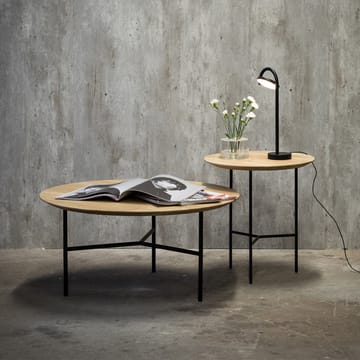 Tribeca Beistelltisch - Eiche geölt rustikal, weiße Beine, Ø47 cm - Mavis