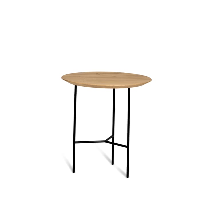 Tribeca Beistelltisch - Eiche lackiert, schwarze Beine, ø47 cm - Mavis
