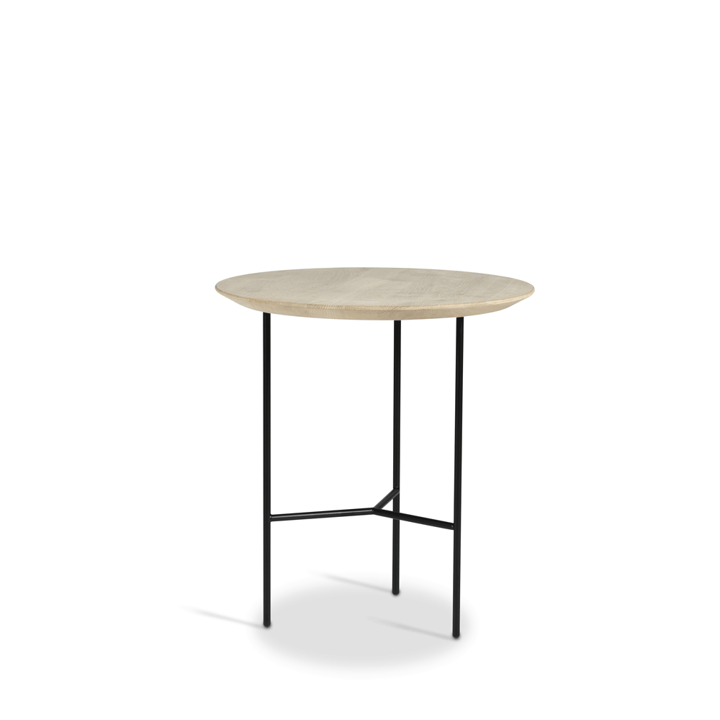 Tribeca Beistelltisch - Eiche, seifengebeizt, schwarze Beine, ø47 cm - Mavis