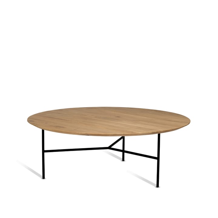 Tribeca Couchtisch - Eiche lackiert, schwarze Beine, ø110 - Mavis