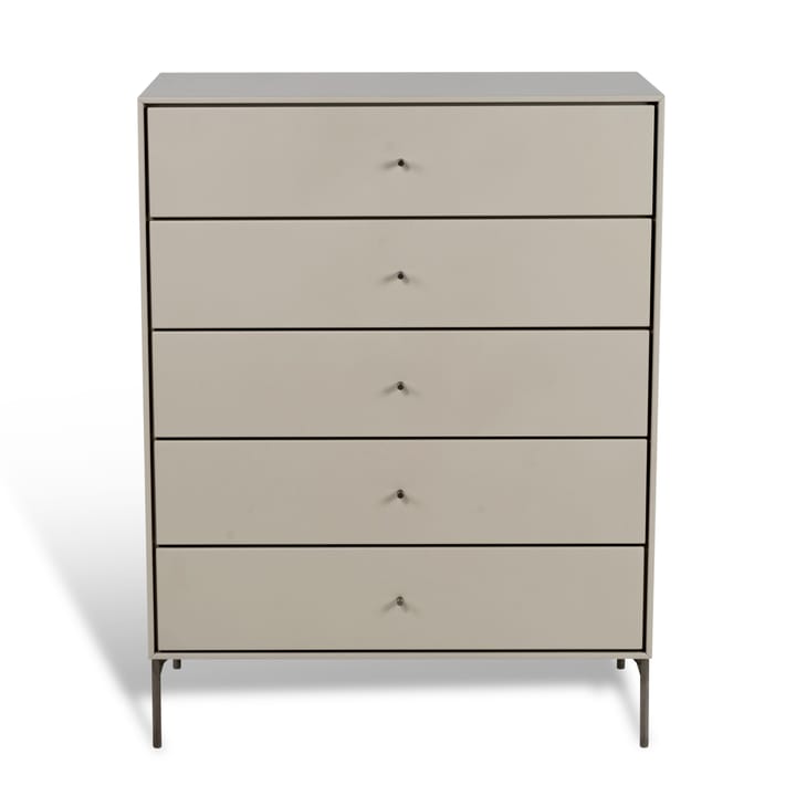 Volt Kommode 5 Schubladen beige - Details aus rostfreiem Stahl - Mavis
