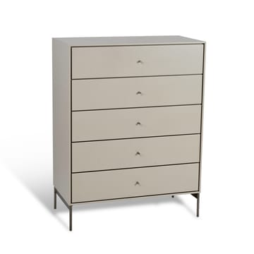 Volt Kommode 5 Schubladen beige - Details aus rostfreiem Stahl - Mavis