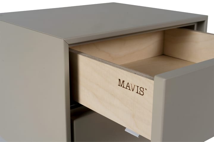 Volt Nachttisch wandhängend, Beige-schwarz Mavis