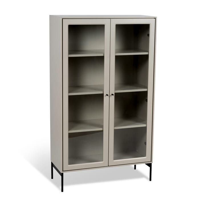 Volt Vitrinenschrank 130 cm beige, Details in Schwarz Mavis
