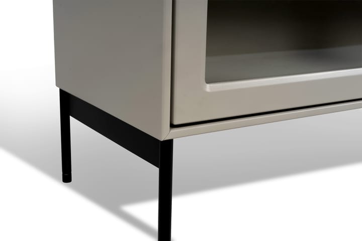 Volt Vitrinenschrank 130 cm beige, Details in Schwarz Mavis